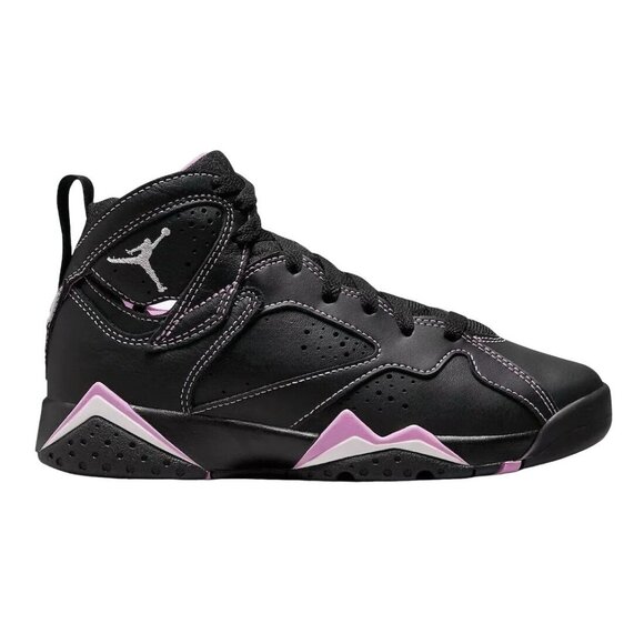 Air Jordan Black Purple Sneaker Leather High Top Shoe Basketball Athletic 5Y